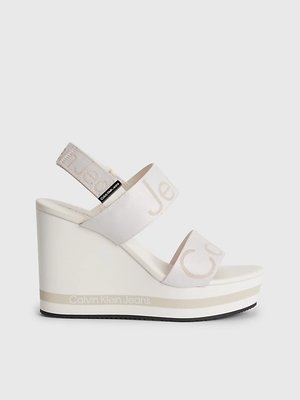 Wedge sandály – Calvin Klein Jeans, Bílá barva Ženy