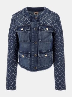 Luxusní Larissa bunda, Modrá barva, XS, S, M, L