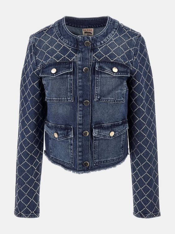 Luxusní Larissa bunda, Modrá barva, XS, S, M, L