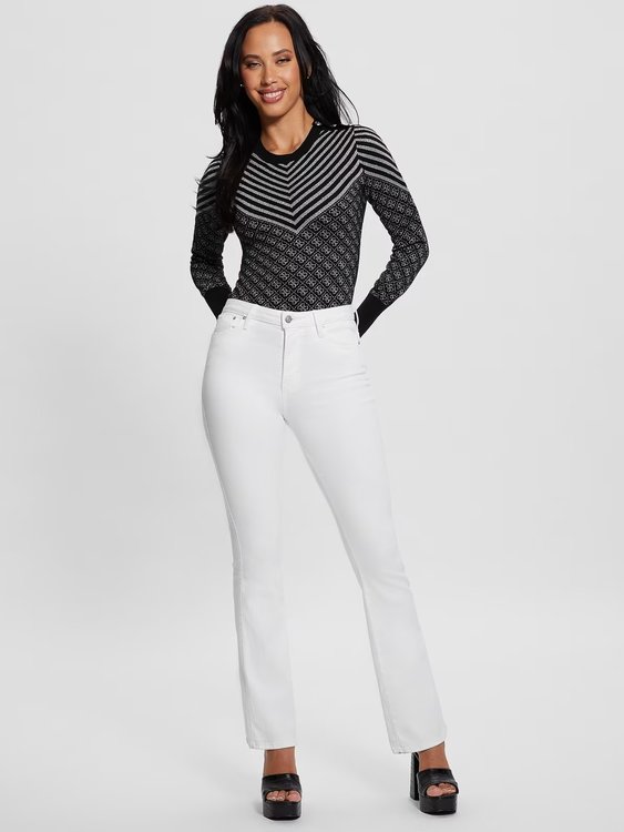 Módní Renee svetr, Černá, Šedá barva, 2023