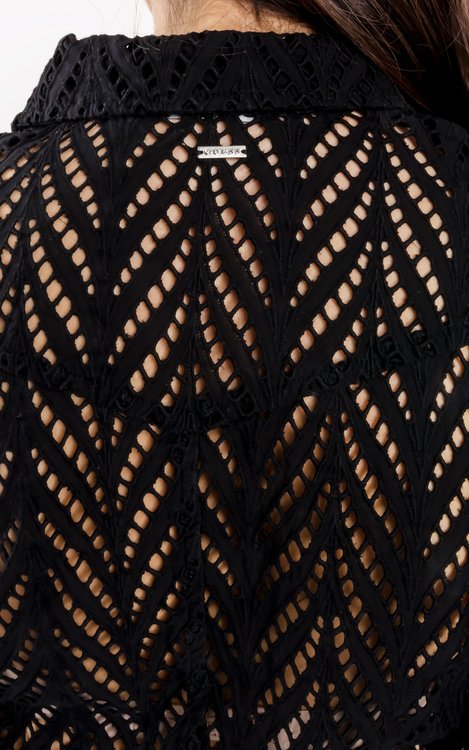 Módní Ballon top, Černá barva, 2021