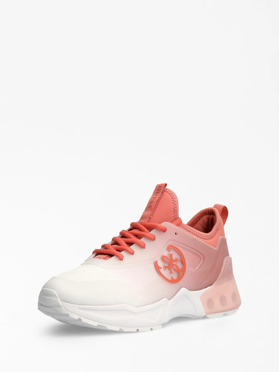 Guess – Teckie tenisky, Bílá, Růžová barva