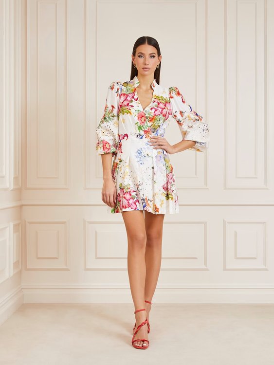 Marciano – Glorious Garden šaty, Bílá, Multi barva