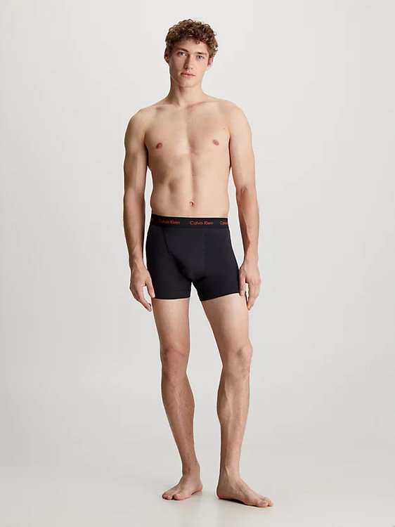 Cotton Stretch boxery 3ks Černá barva Muži