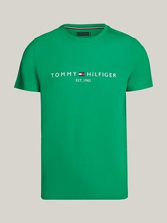 Tommy Logo triko Zelená barva Muži