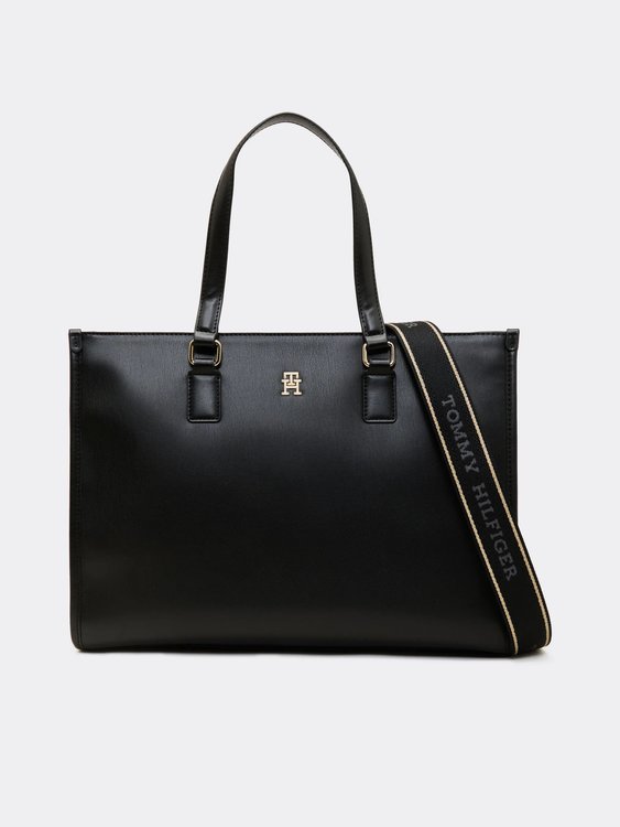 Tommy Hilfiger – TH Monotype kabelka, Černá barva
