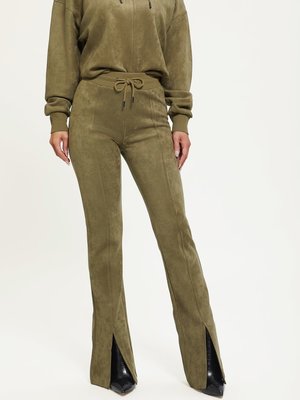 Guess – Stela kalhoty, Khaki, Zelená barva