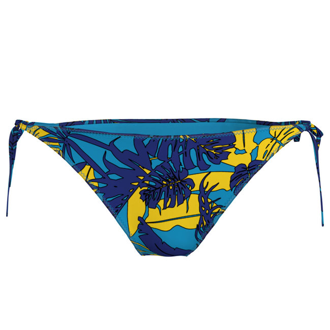 Calvin Klein Swimwear – Plavky - Spodní díl, Modrá, Žlutá barva