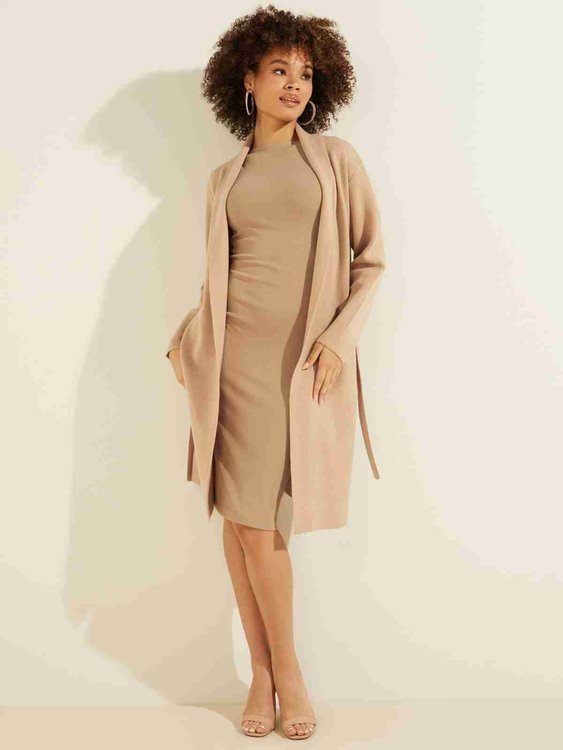 Módní Clarissa cardigan, Béžová, Krémová barva, 2022 1