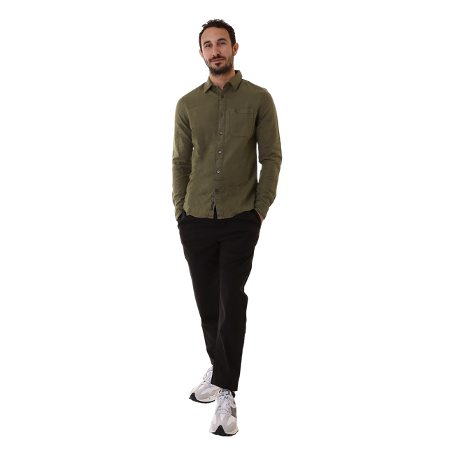 Módní Blend košile, Khaki barva, 2022