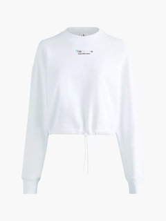 Cropped HWK mikina Bílá barva Ženy