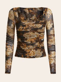 After Dark top Černá, Hnědá barva Ženy