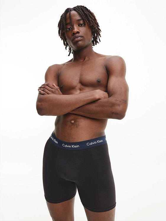 Cotton boxery 3ks – Calvin Klein Underwear, Černá barva Muži