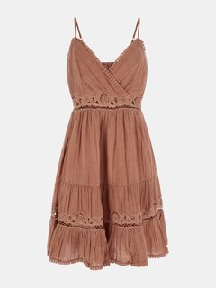 Luxusní Quincy šaty, Hnědá barva, M