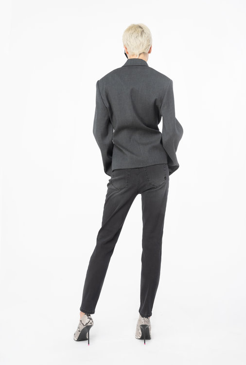 Módní Sabrina jeans, Černá barva, 2023, 2024