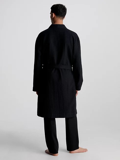Waffle Robe župan – Calvin Klein Underwear, Černá barva Muži