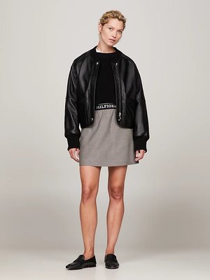 Elasticated Short sukně – Tommy Hilfiger, Černá, Šedá barva Ženy
