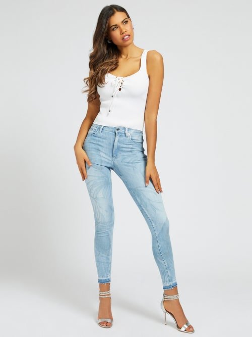 Top – Guess, Bílá barva Ženy