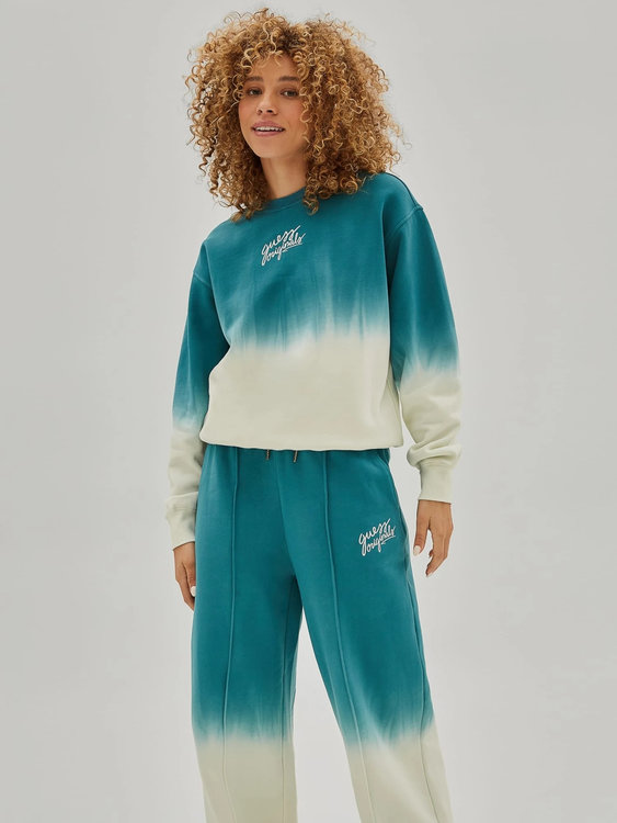 Guess – Jessica oversized mikina, Zelená barva