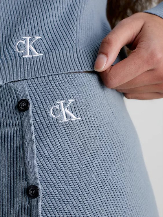 Luxusní Button sukně, Modrá barva, XS, S, M, L