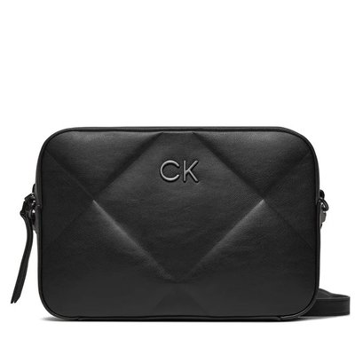 Calvin Klein Jeans – Re-Lock Quilt kabelka, Černá barva