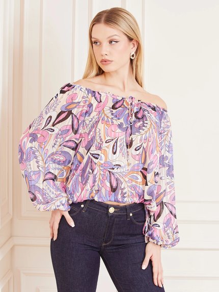 Módní Luise Crused Paisley košile, Fialová, Růžová barva, 2024