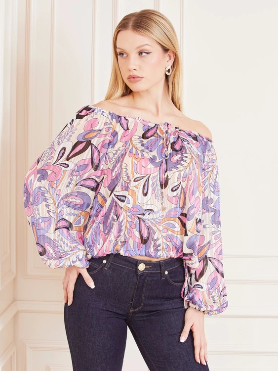 Módní Luise Crused Paisley košile, Fialová, Růžová barva, 2024