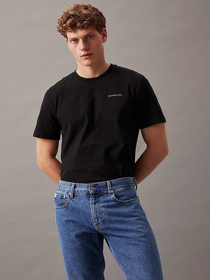 Calvin Klein Jeans – CK Multibox triko, Černá barva