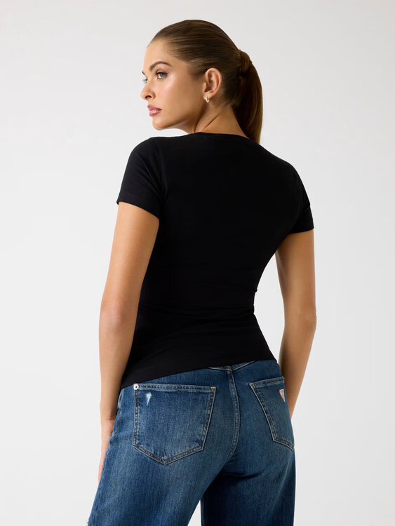 W5BI15J1314-JBLK TRIKO S/S – GUESS, Černá barva Ženy