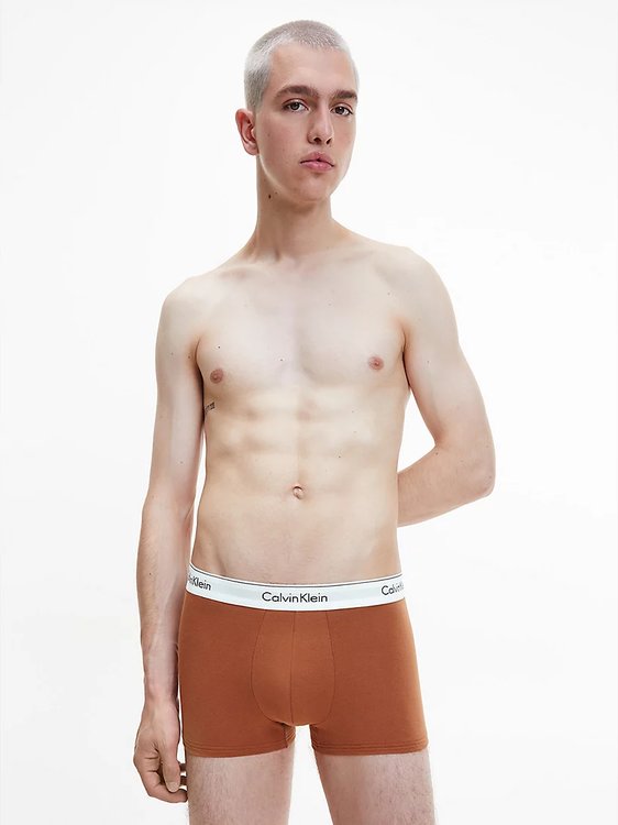 Modern boxery 3ks Černá, Hnědá barva Muži