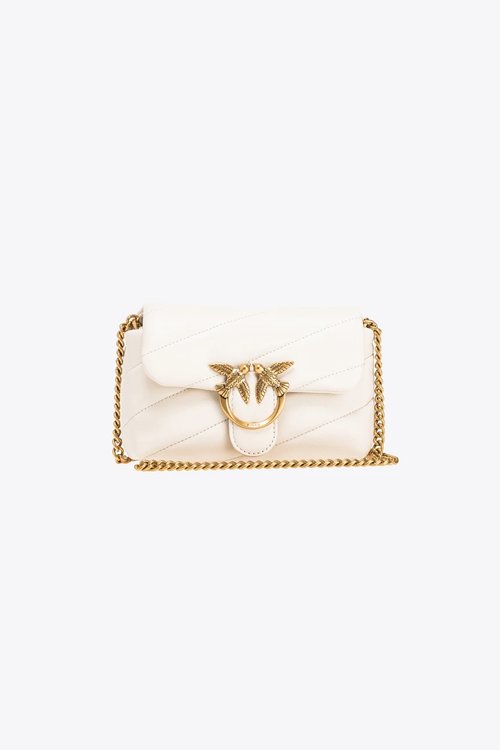 Pinko – Love Baby Puff kabelka, Bílá barva