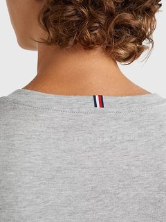 Heritage Crew Neck triko Stříbrná barva Ženy