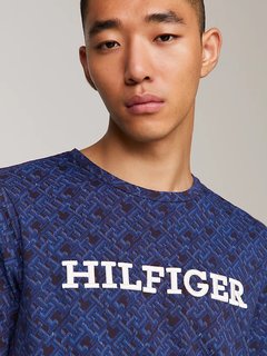 Luxusní Monogram triko, Modrá barva, M, L, XL