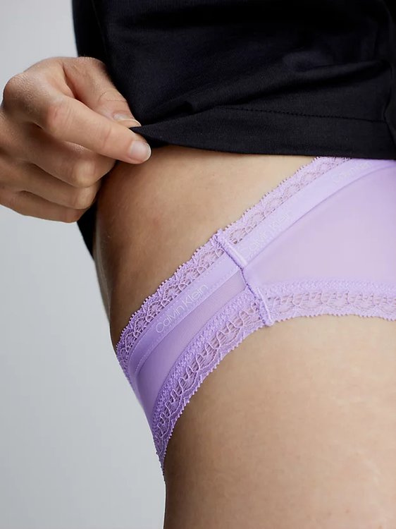 Luxusní Lace Edge bikiny, Fialová barva, S, M, L