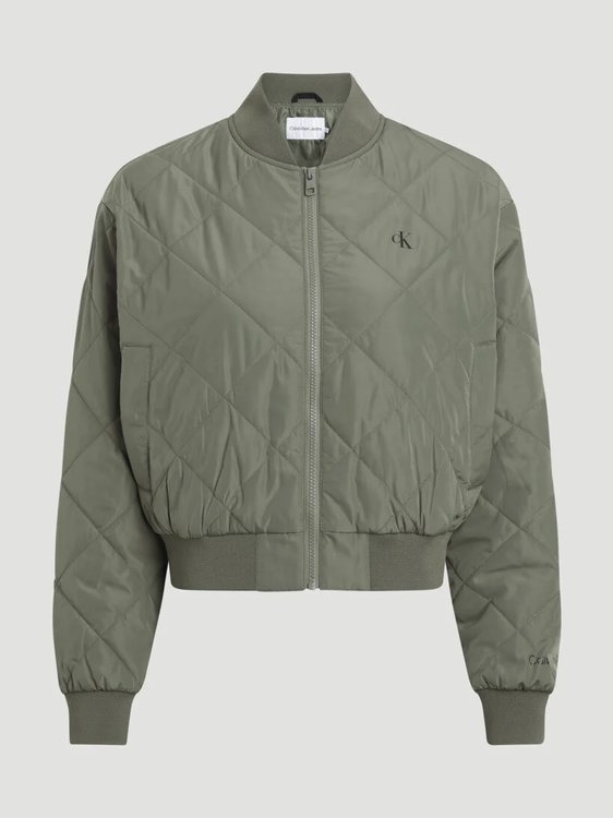 Módní Lw Quilted  bomber, Zelená barva, 2024