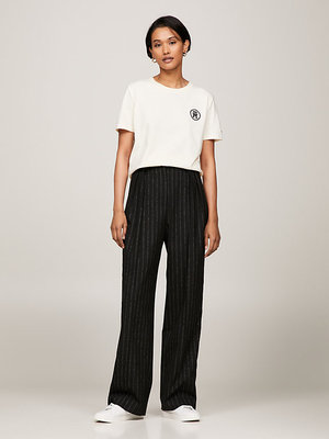 Monogram Stamp triko – Tommy Hilfiger, Béžová, Bílá barva Ženy