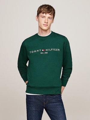 Tommy Hilfiger – Tommy Logo mikina, Zelená barva