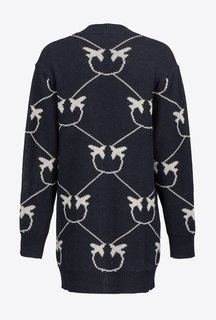 Monogram Jacquard svetr – Pinko, Černá barva Ženy, Ženy
