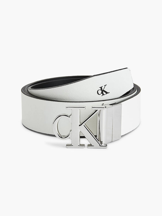 Módní Reversible pásek, Bílá, Černá barva, 2021