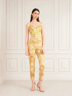 Módní Rose Romance top, Zelená barva, 2022