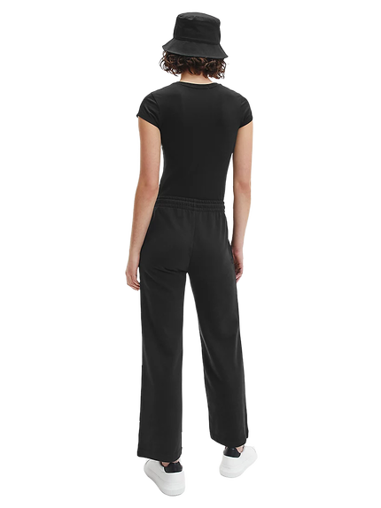 Módní Stacked triko, Černá barva, 2022