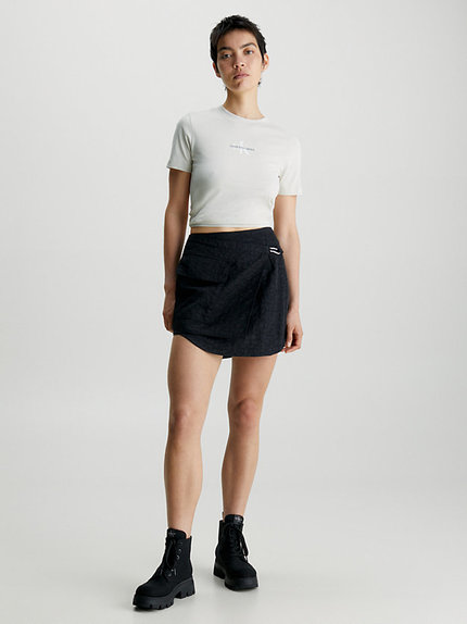 Módní Monologo triko, Krémová barva, 2023