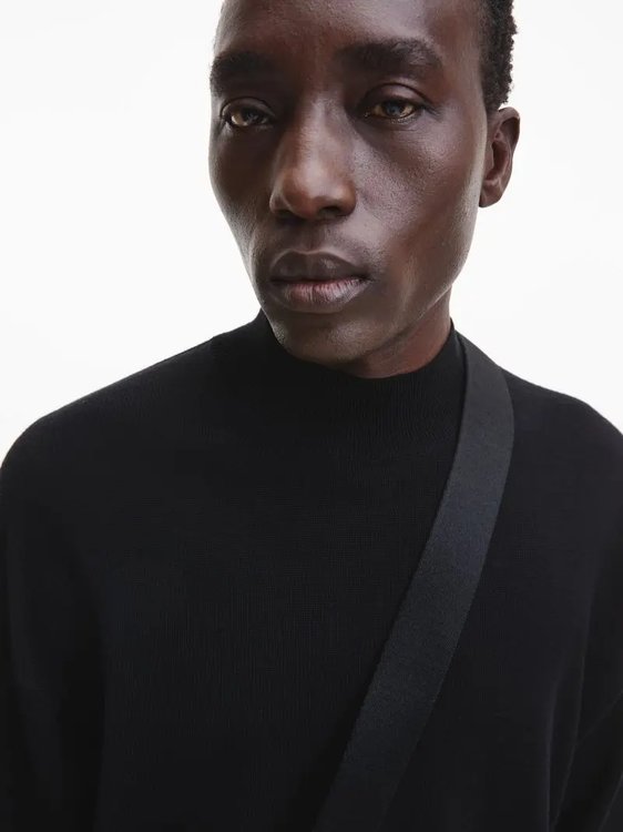 Luxusní Superior svetr, Černá barva, XXL