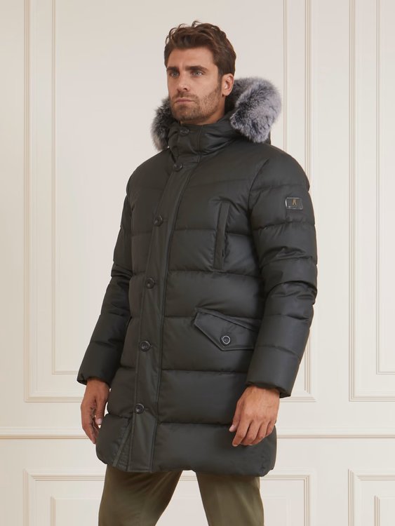 Marciano – Real Down péřová bunda, Khaki, Zelená barva