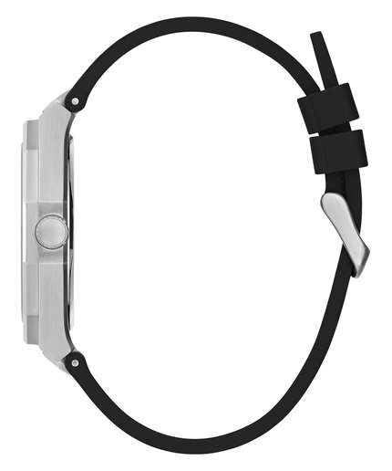 Módní Asset hodinky, Černá, Stříbrná barva, 2024