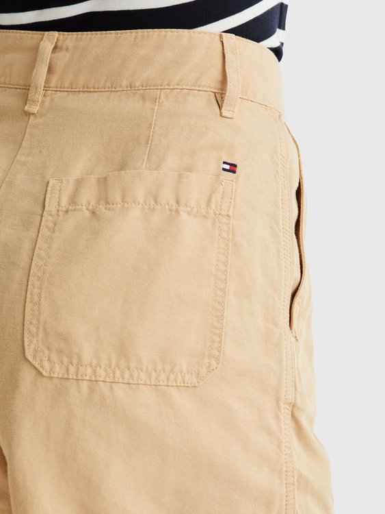 Luxusní Cotton Linen šortky, Béžová barva, 34, 36, 38, 40, 42