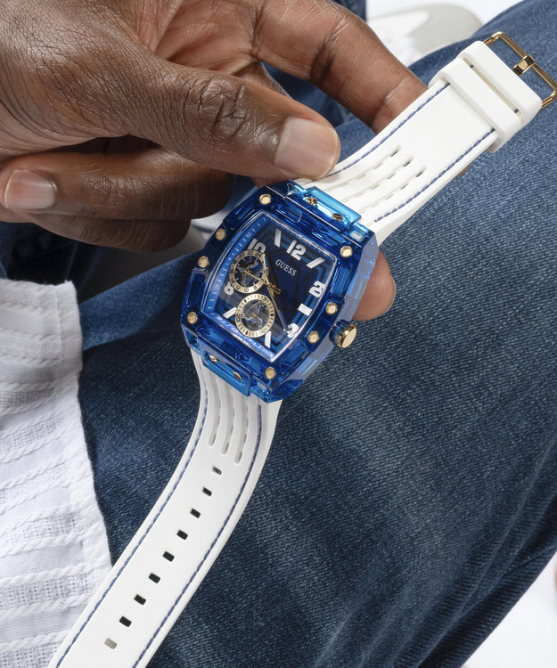 GUESS – Phoenix hodinky, Bílá, Modrá barva 1