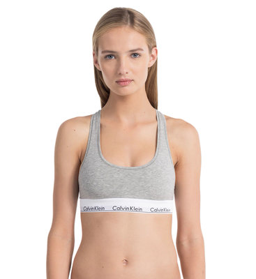 Calvin Klein Underwear – Podprsenka Modern Cotton, Šedá barva