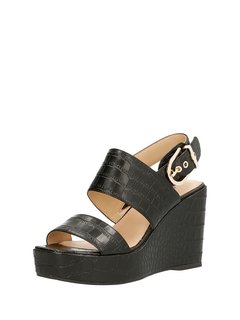 Guess – FL6NOLPEL04-BLACK KLÍNOVÉ SANDÁLY 1
