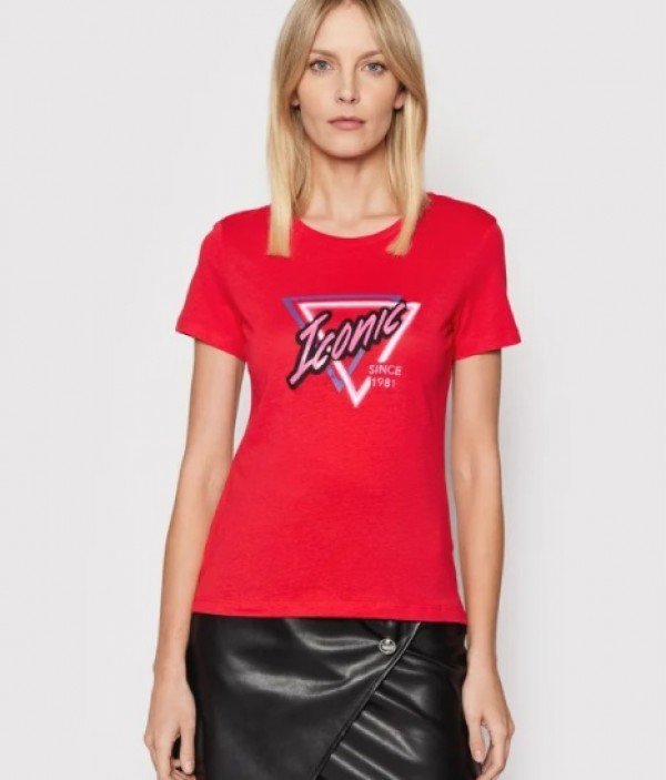 Elsie tričko – Guess, Červená barva Ženy